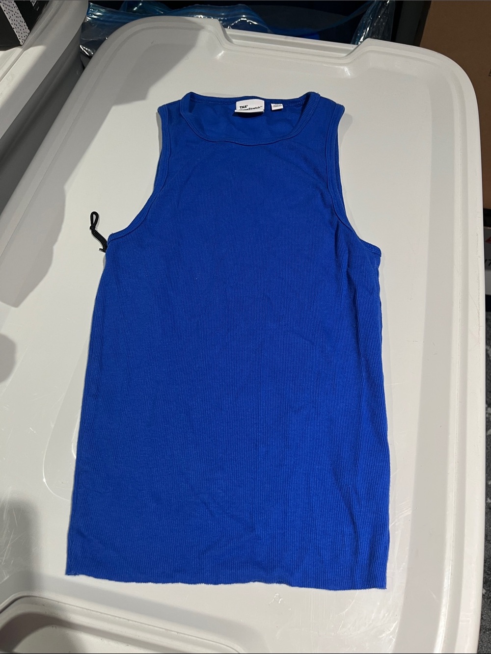 TNA Royal Blue homestretch Ribbed Tank Top